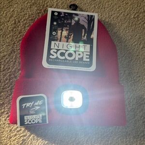 NWT Night Scope LED Beanie - Red